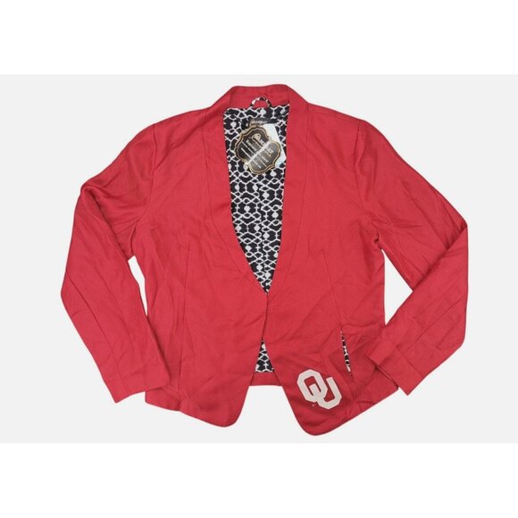 gameday couture Jackets & Blazers - Oklahoma Sooners OU Women Red Blazer Gameday Couture XL College New With Defect